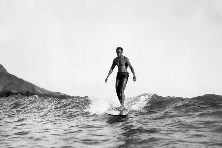 Surfing History Man Surfing